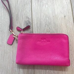 Pink Coach wristlet